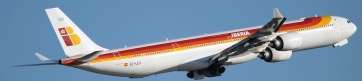 Imagen de un Airbus A340-600 de Iberia (Foto Ediney)