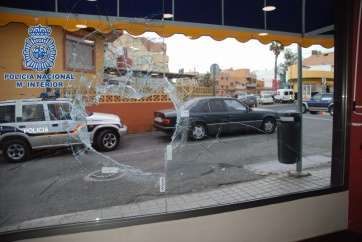 Imagen de uno de los establecimientos afectados (Foto Policía Nacional)