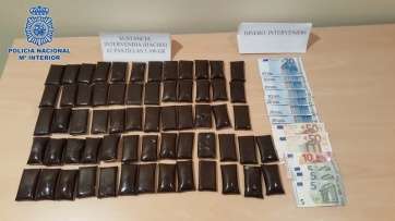 Imagen del material intervenido en La Herradura (Foto Policía Nacional)