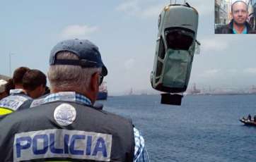 Imagen del rescate del cuerpo de Antonio Alemán (Foto Policía Nacional)