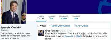 Mensaje de felicitación del director general de la Policía (Foto de Twitter captada por TA)