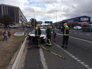 Imagen de archivo de un accidente de tráfico en Telde (Foto TA)