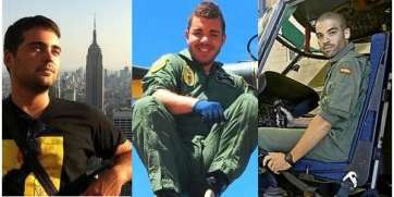 Los militares fallecidos en el accidente del helicóptero del SAR (Foto TA)