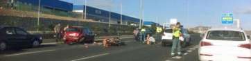 Imagen de archivo un accidente grave de moto en la GC-1, a la altura de Las Terrazas (Foto TA)