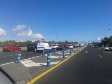 Imagen de archivo de la autopista GC-1 a su paso por Telde (Foto TA)