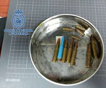 Munición hallada en Telde (Foto CNP)