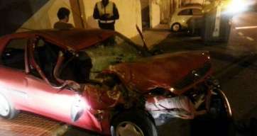 Estado en que quedó el vehículo que ocasionó el accidente (Foto TA)