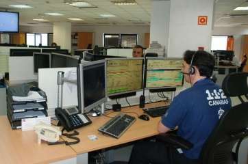 Sala operativa del 112 (Foto TA)