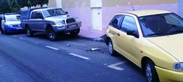 Estado en que quedaron los dos vehículos daños por el accidente (Foto TA)