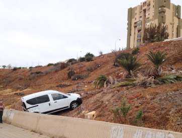 La furgoneta accidentada (Foto TA)