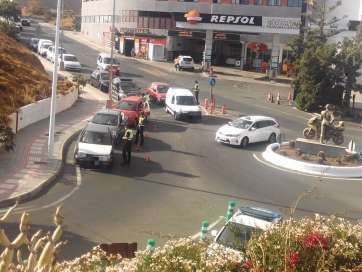 Imagen de uno de los controles que llevó a cabo este lunes la Policía Local de Telde (Foto TA)