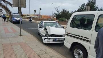 Los vehículos implicados en la colisión (Foto TA)