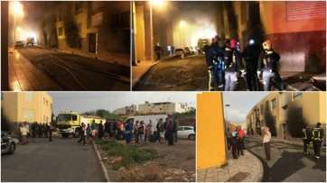 Video y mosaico de fotos del incendio de esta madrugada (Foto TA)