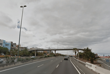 Imagen de la GC-1 a su paso por el barrio de Las Huesas (Foto Google Maps)