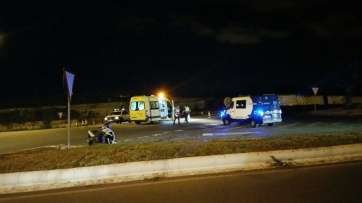 El accidente tuvo lugar en la rotonda de Melenara (Foto TA)