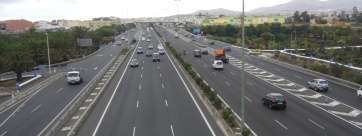 Autovía GC-1, a su paso por Telde (Foto TA)