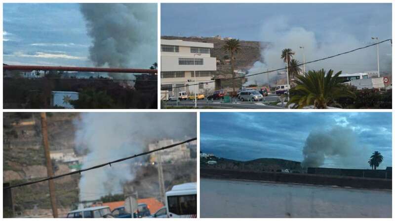 Imágenes de la humareda causada por el incendio (Foto TA)
