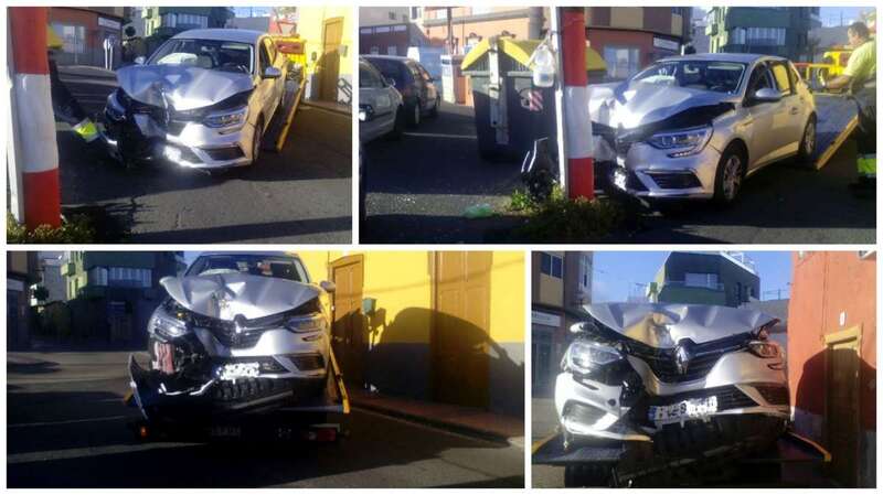 Imágenes del coche accidentado (Foto TA)