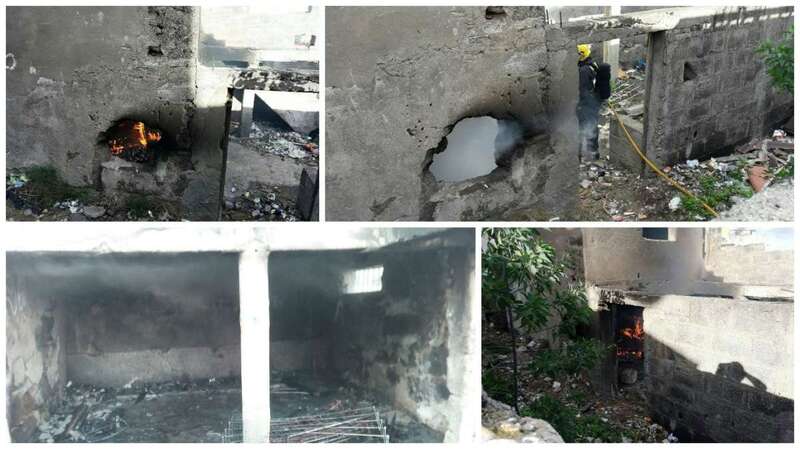 El incendio se produjo en una vivienda abandonada de la calle de General Prim, en El Ejido (Foto TA)