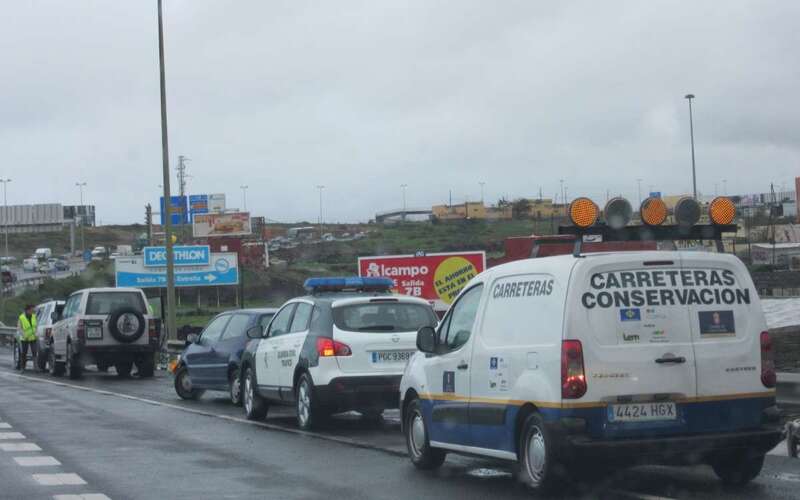 Imagen de archivo de un accidente en la GC-1 (Foto TA)