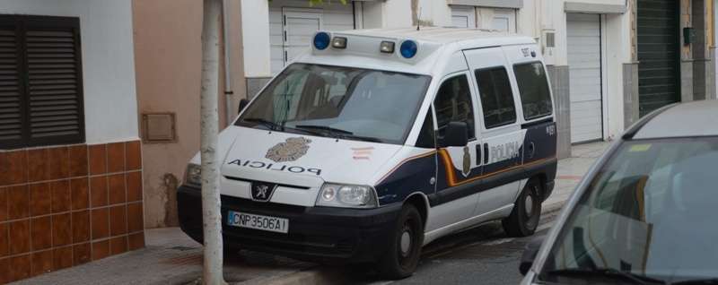 Vehículo de la Policía Nacional (Foto TA)