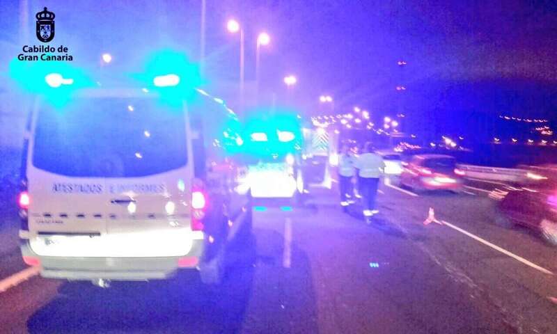 Imagen de archivo de un accidente en la GC-1 en dirección hacia la capital (Foto TA)