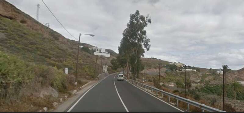 Tramo de la GC-100 donde se produjo el accidente (Foto TA)