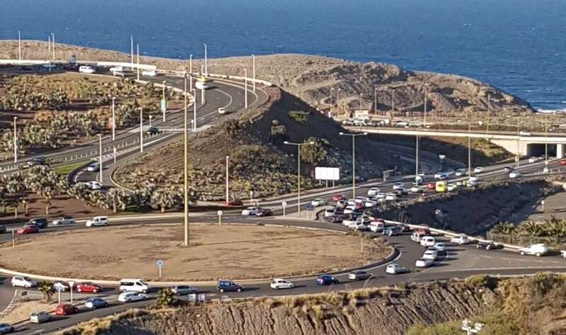 Imagen de las retenciones que afectan a la vía (Foto TA)