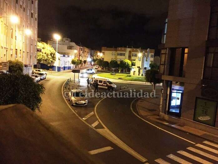 Vehículo de la Policía Nacional en el lugar del suceso (Foto TA)