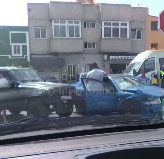 Imagen del accidente ocurrido hace unos minutos (Foto TA)