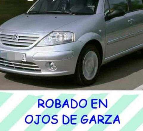 Coche robado esta madrugada en Ojos de Garza (Foto TA)