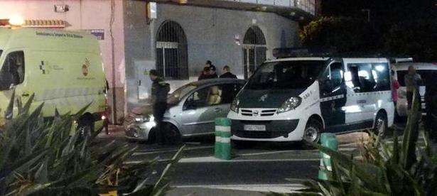 Momento de la detención en el Cruce de Arinaga (Foto TA)