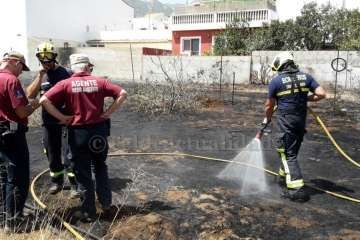Incendio de pastos en Valsequillo (Foto TA)