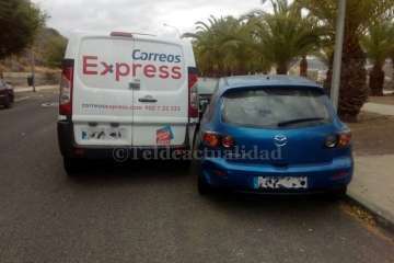 Una furgoneta causa un accidente en el Valle de Jinámar (Foto TA)