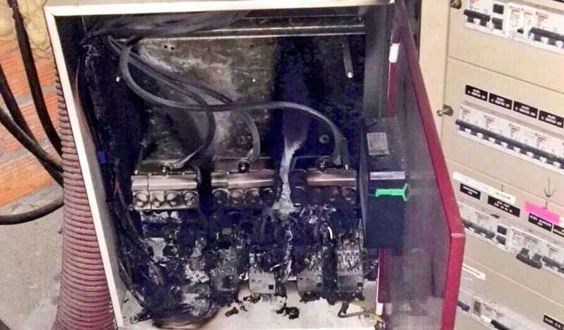 Archivo. Cuadro eléctrico quemado (Foto TA)