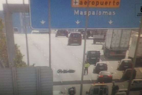 Dos accidentes consecutivos vuelven a colapsar la GC-1 en dirección sur (Foto TA)