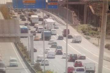 Dos accidentes consecutivos vuelven a colapsar la GC-1 en dirección sur (Foto TA)