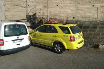 El desplome de un muro deja incomunicado a varias familias en La Higuera Canaria -Telde (Foto TA)