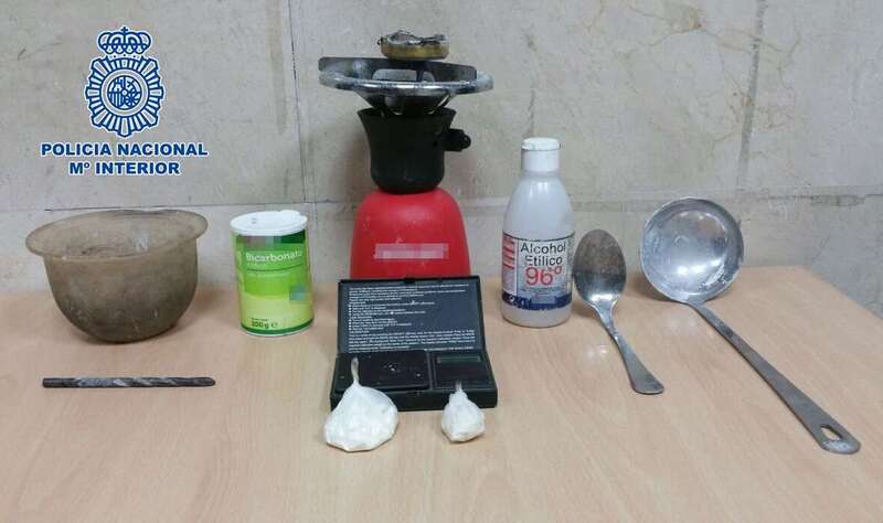 Utensilios usados para cocinar crack (Foto cedida a TA)