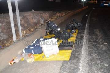 Incendio de una nave industrial en Lomo La Francia (Foto TA)
