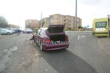 Dos heridos leves en un accidente de tráfico en el Valle de Jinámar-Telde (Foto TA)