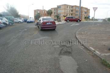 Dos heridos leves en un accidente de tráfico en el Valle de Jinámar-Telde (Foto TA)