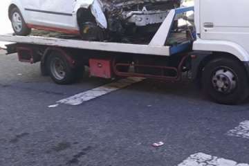 Aparatoso accidente de tráfico en Las Remudas (Foto TA)