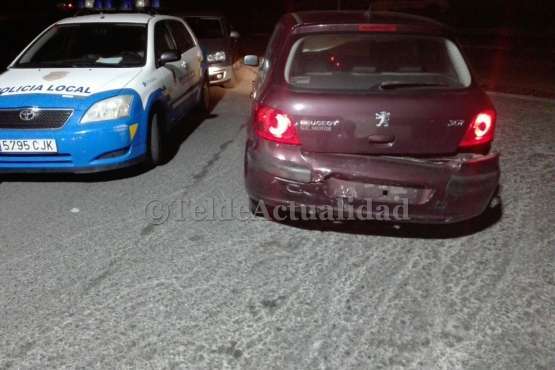 Colisión de dos vehículos en Lomo Cementerio (Foto TA)