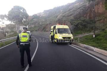 Atropella a un ciclista italiano en la antigua carretera de Jinámar (Telde) y se da a la fuga (Foto TA)
