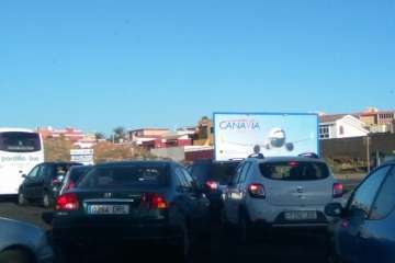 Colas hasta La Pardilla en la GC-1 por un accidente de seis vehículos en Jinámar (Foto TA)