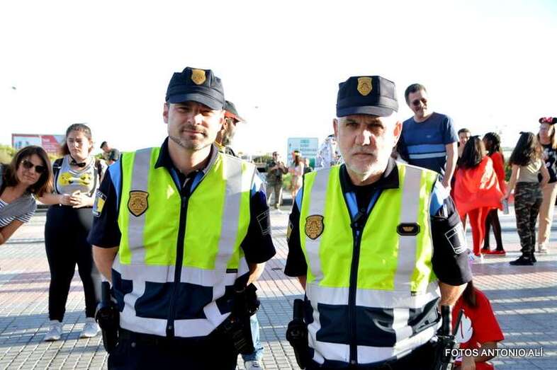 Agentes de la Policía Local de Telde en un acto del Carnaval de Telde de este año (Foto TA)