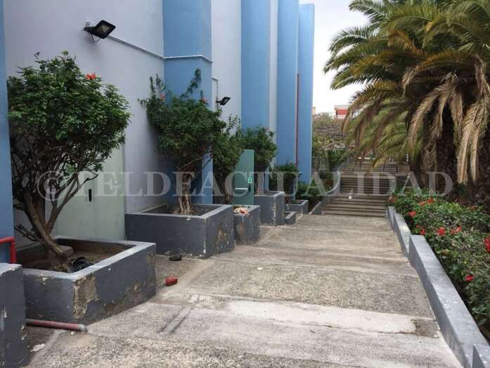 Los vándalos se colaron en el Teatro por las puertas de emergencia que dan a la trasera de la Comisaría y el Mercado (Foto TA)