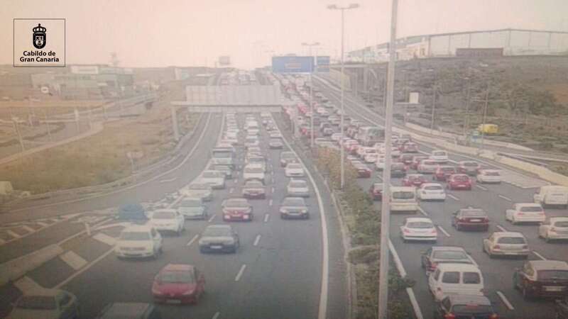 Colas en la GC-1, en una imagen reciente (Foto TA)