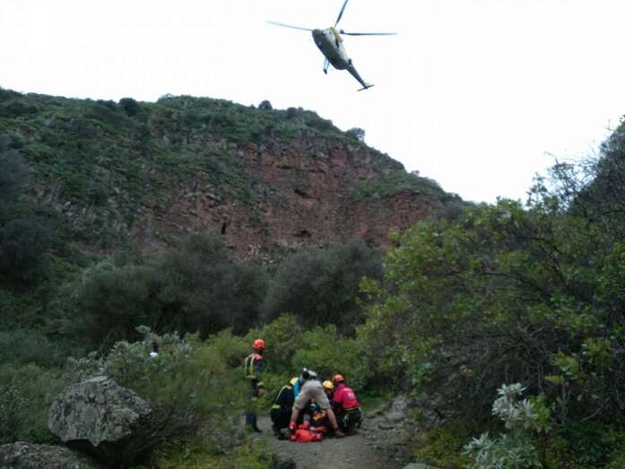 Imagen de archivo de un rescate en el Barranco de Los Cernícalos (Foto TA)